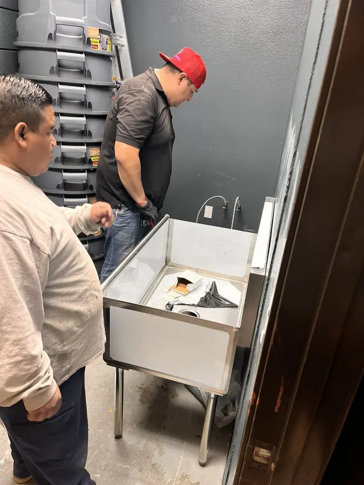 Commercial plumbing and sink installation in Venice